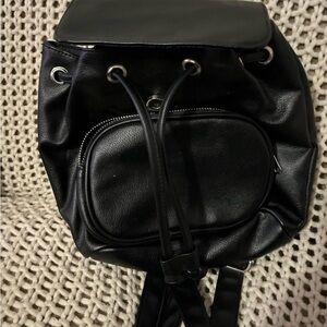 Wild Fable Black Faux Leather Backpack New without Tags.